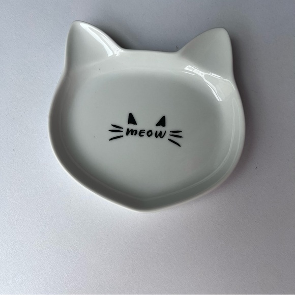 Cat New Fringe Cat Kitten Kitty Plate Saucer Plate Dish White Poshmark